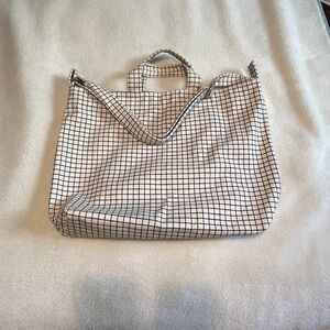 Baggu Horizontal Duck Bag in Natural Grid - GUC